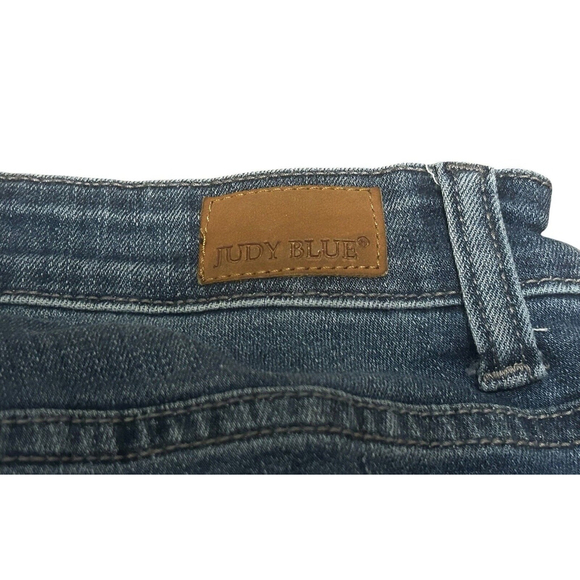 Judy‎ Blue Jeans Womens 5/27 Blue Skinny Fit Stretch Mid Rise Distressed (27x27) - Picture 9 of 9